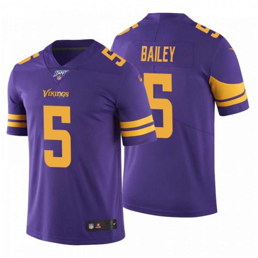 Men Minnesota Vikings #5 Dan Bailey Nike Purple 100th Limited NFL Jersey->minnesota vikings->NFL Jersey